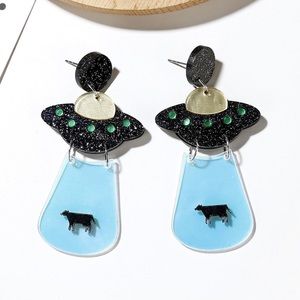 Cow Abduction Earrings